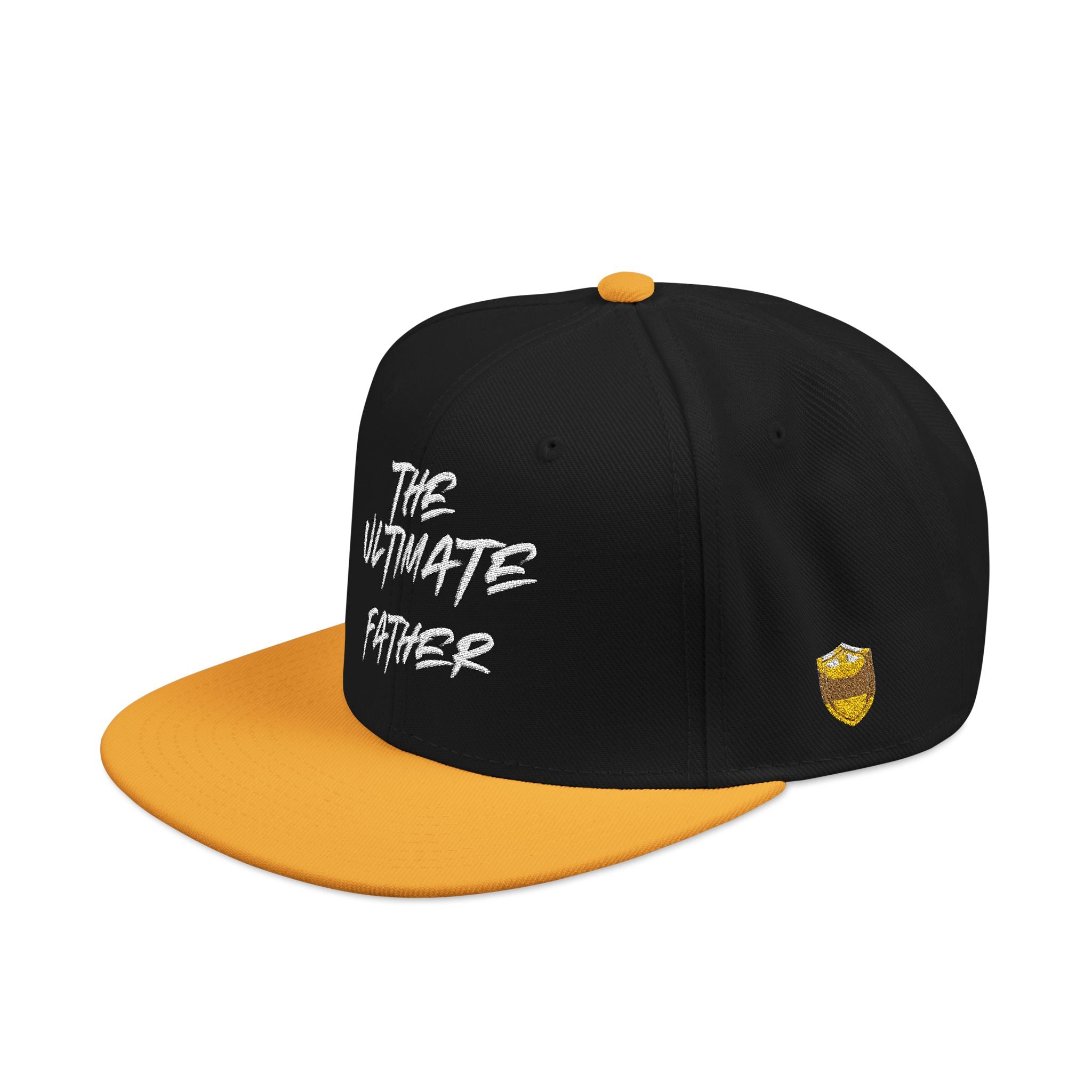 Snapback Hat — Embroidered “The Ultimate Father” Dad Cap with Gold Heart Accent