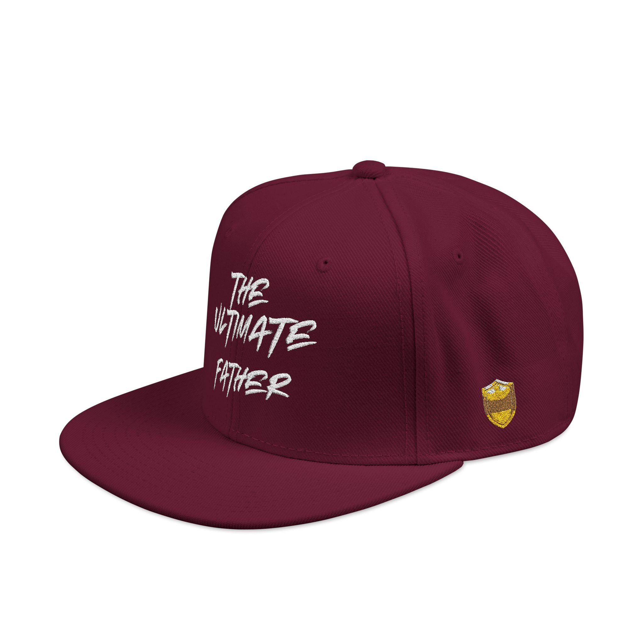 Snapback Hat — Embroidered “The Ultimate Father” Dad Cap with Gold Heart Accent