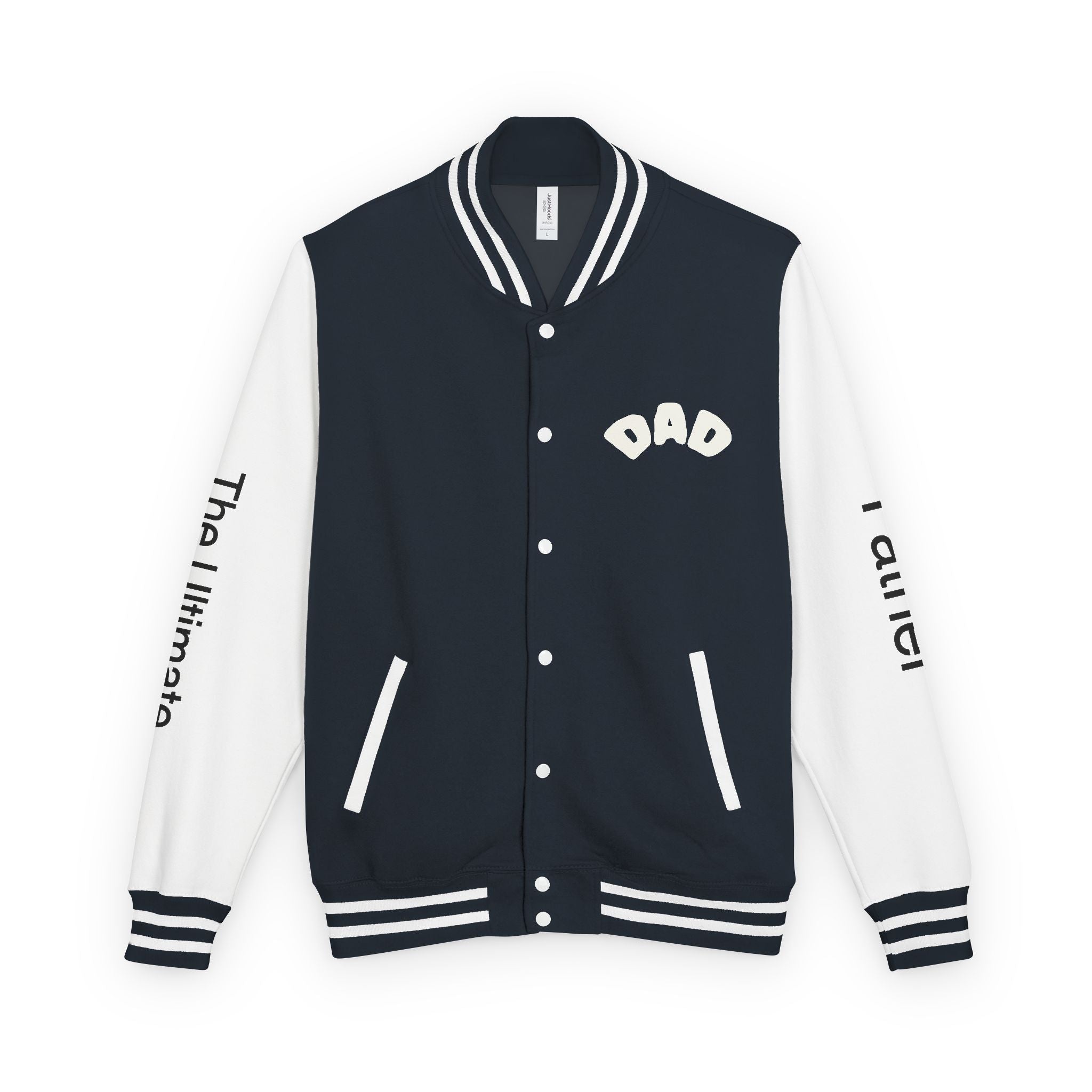The Ultimate Father Letterman Jacket – 'New Dad' Graphic Varsity Jacket