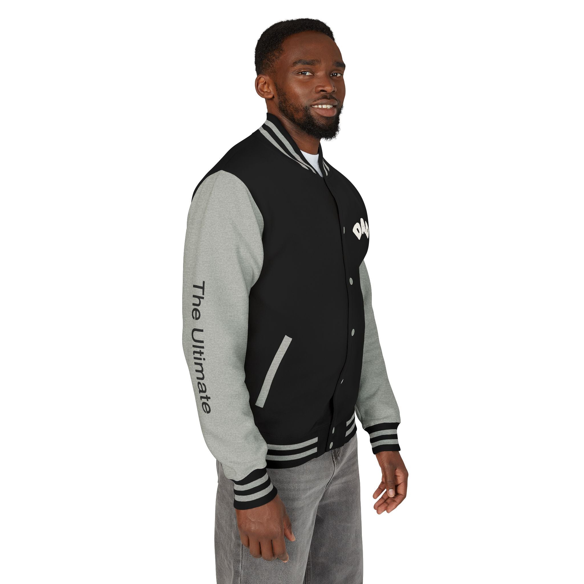 The Ultimate Father Letterman Jacket – 'New Dad' Graphic Varsity Jacket