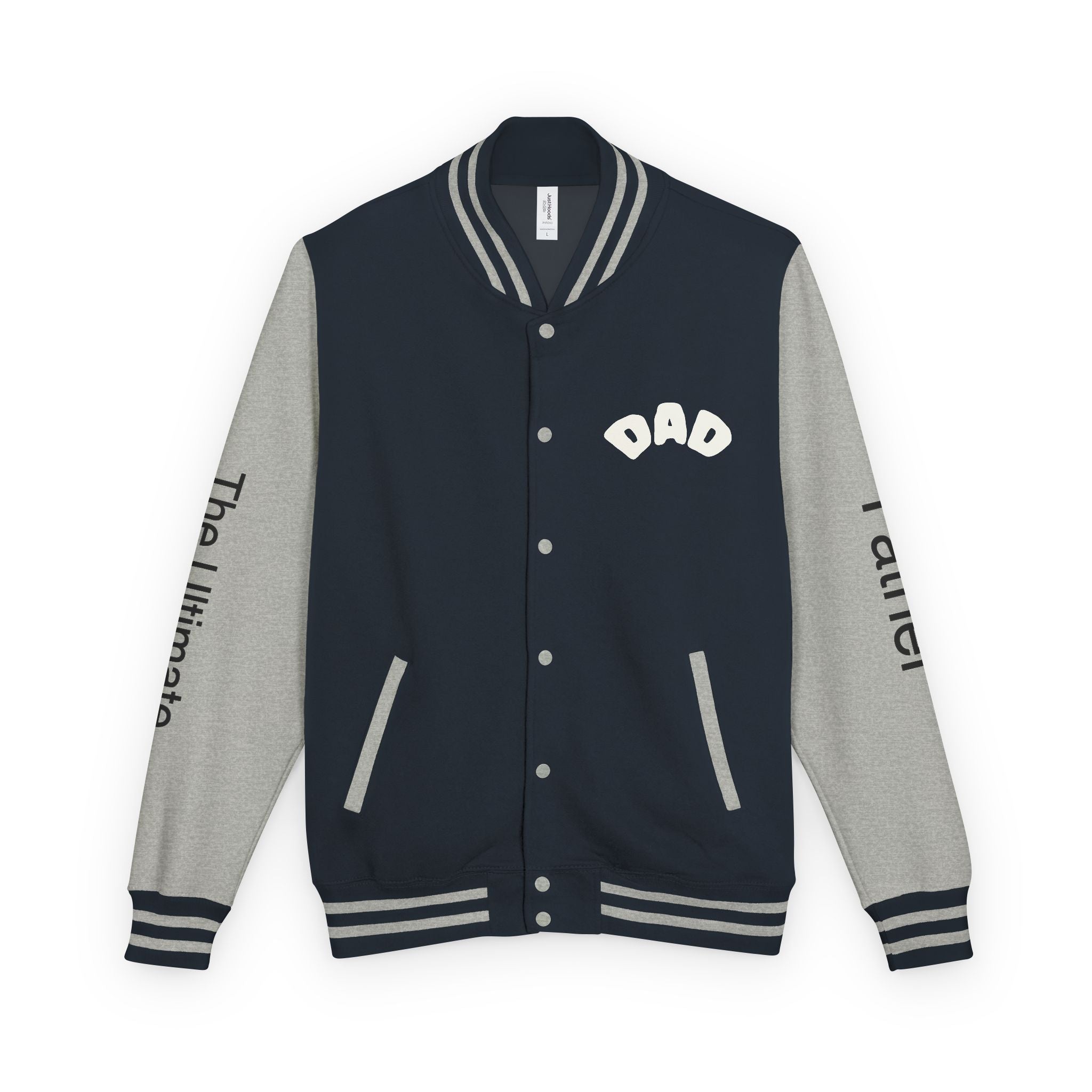 The Ultimate Father Letterman Jacket – 'New Dad' Graphic Varsity Jacket