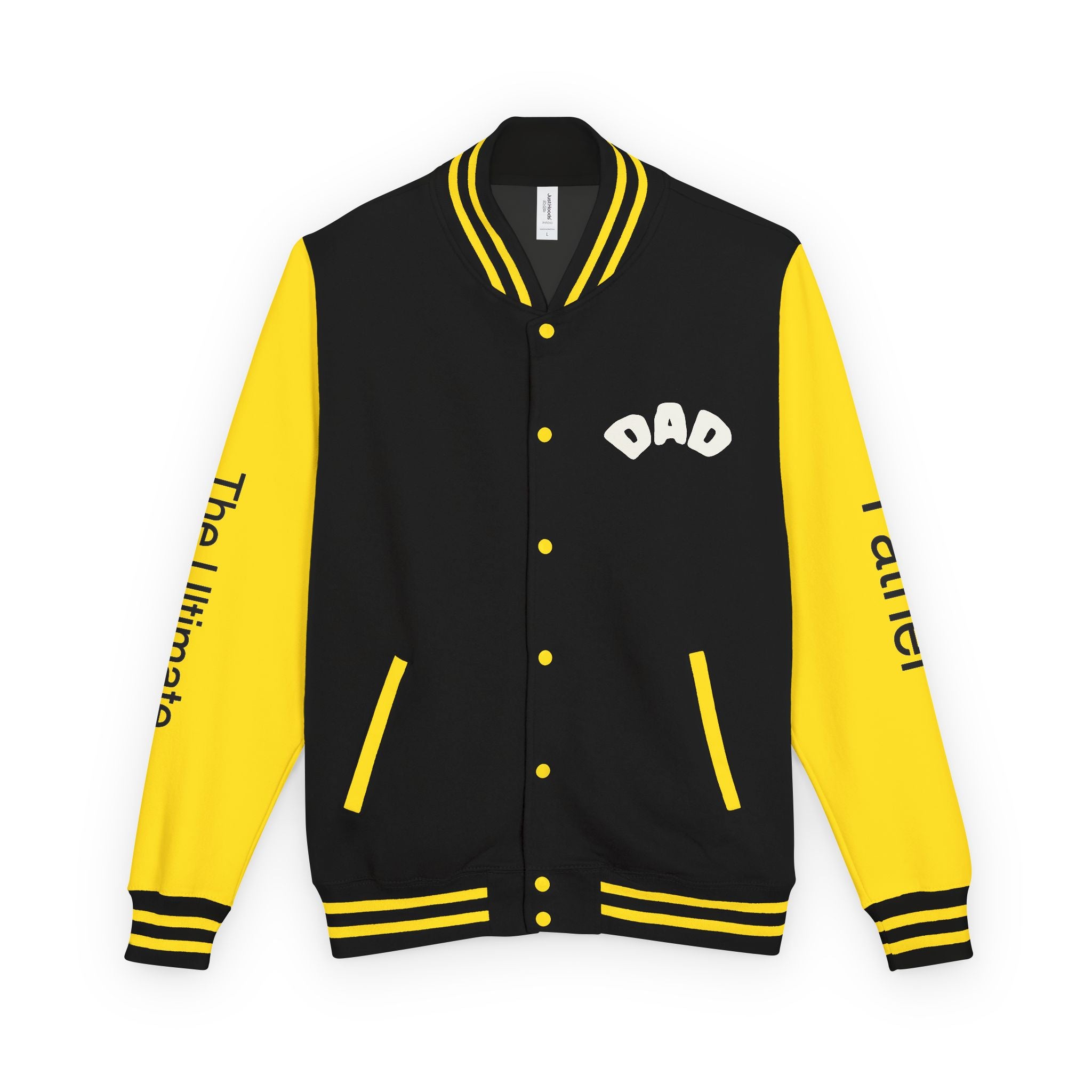 The Ultimate Father Letterman Jacket – 'New Dad' Graphic Varsity Jacket