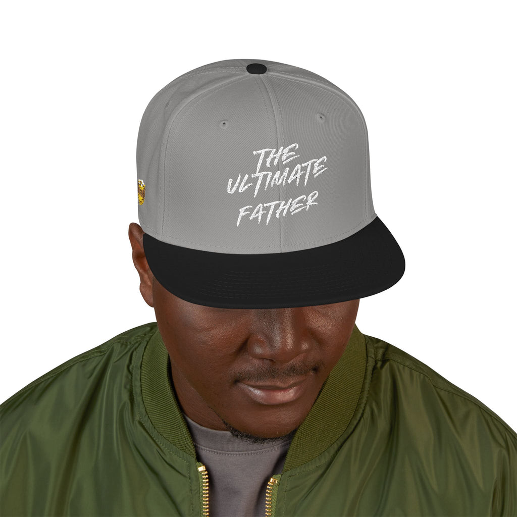 Snapback Hat — Embroidered “The Ultimate Father” Dad Cap with Gold Heart Accent