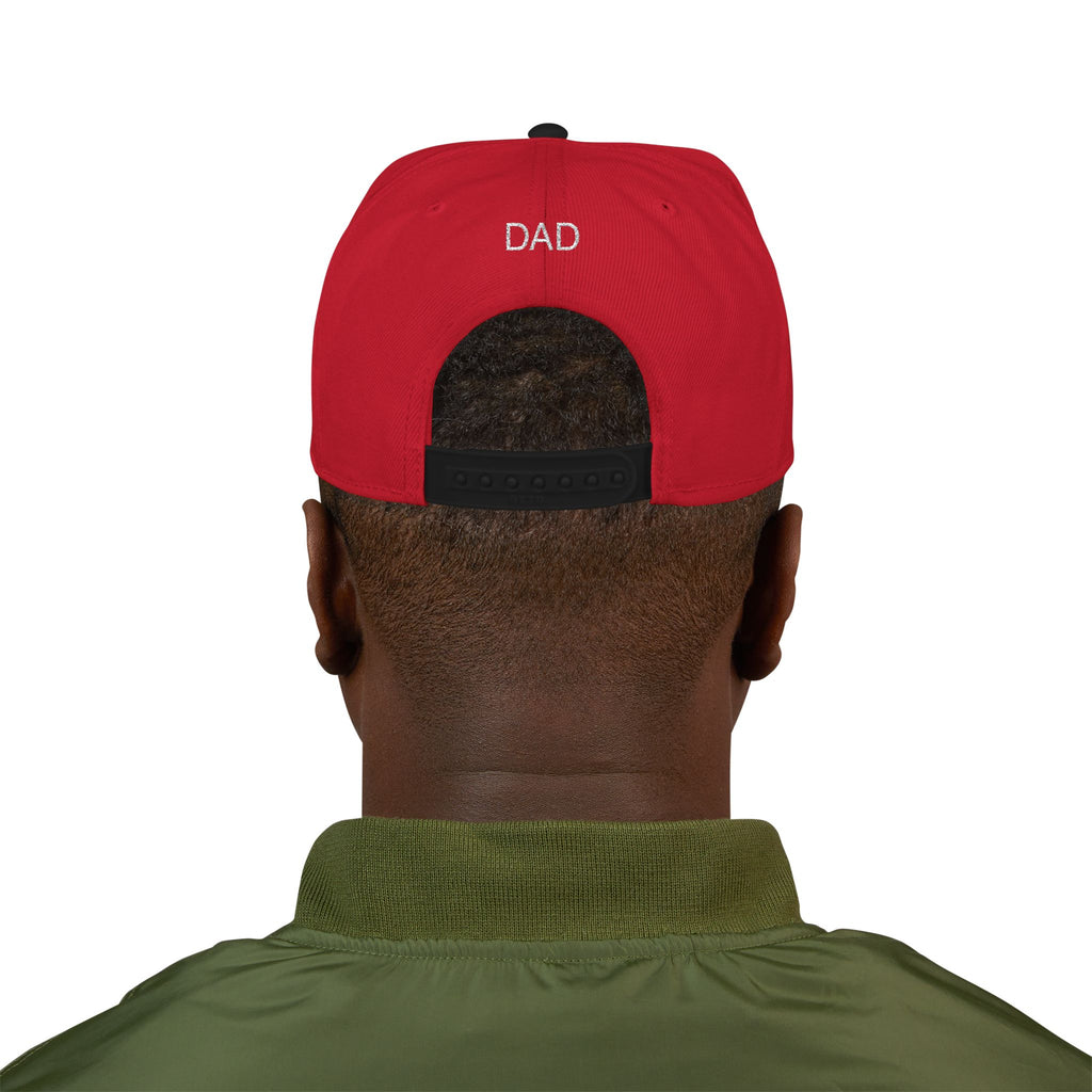 Snapback Hat — Embroidered “The Ultimate Father” Dad Cap with Gold Heart Accent