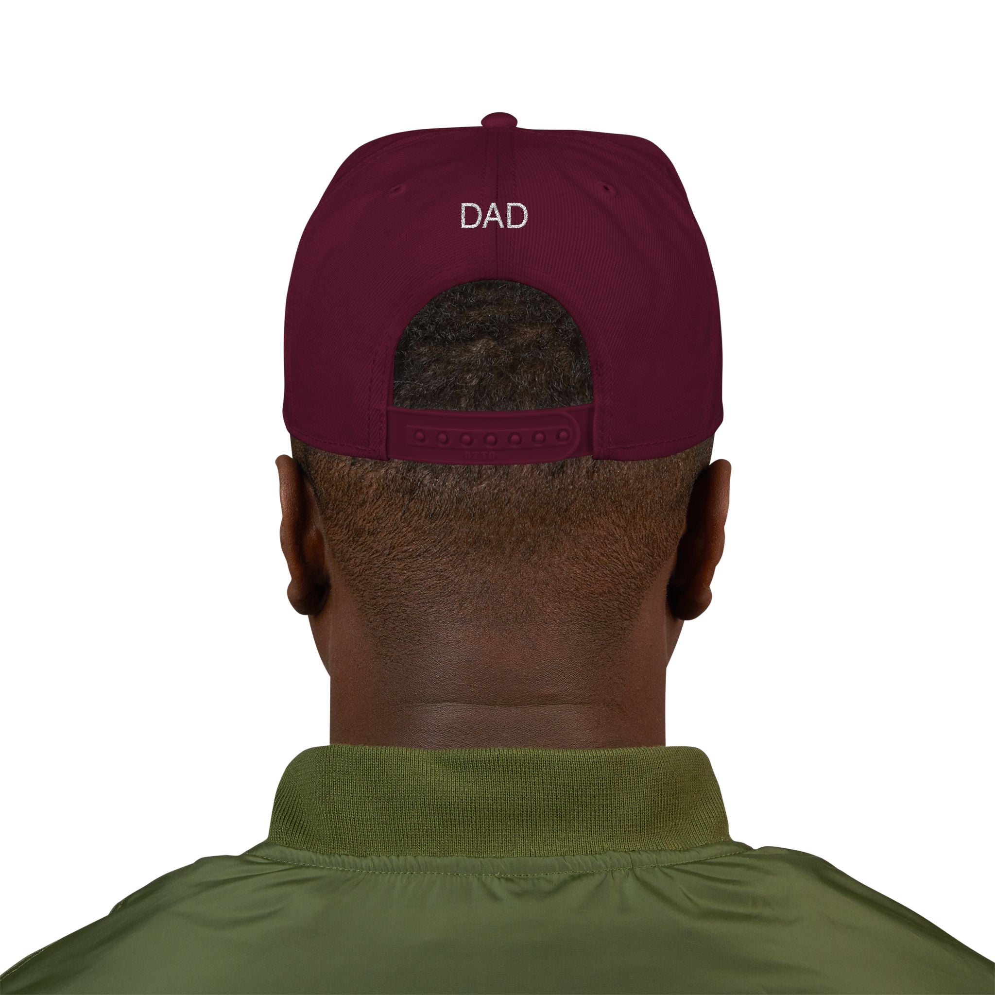 Snapback Hat — Embroidered “The Ultimate Father” Dad Cap with Gold Heart Accent