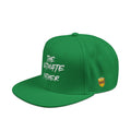 Green Snapback Hat — Embroidered “The Ultimate Father” Dad Cap with Gold Heart Accent