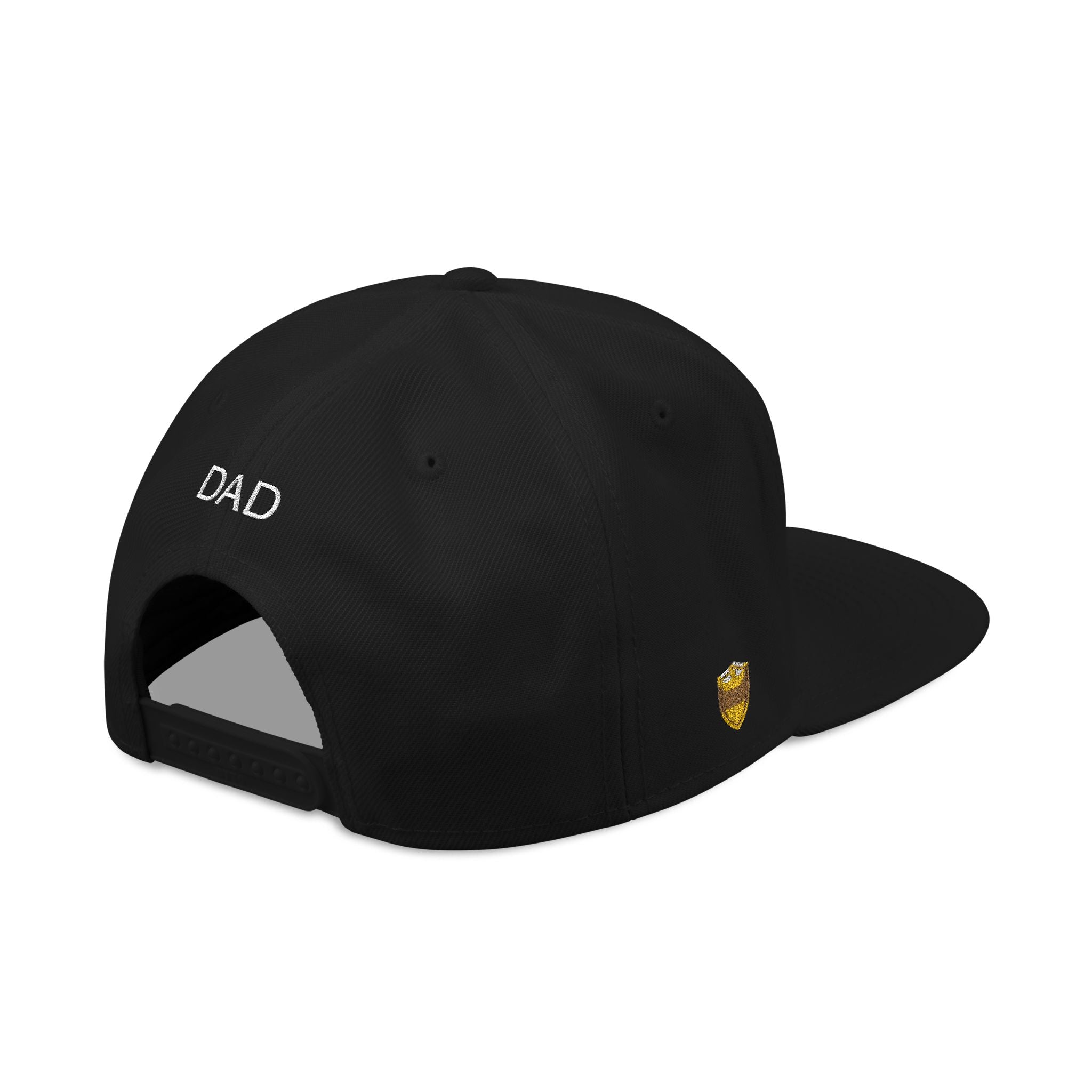 Gold and black Snapback Hat — Embroidered “The Ultimate Father” Dad Cap with Gold Heart Accent
