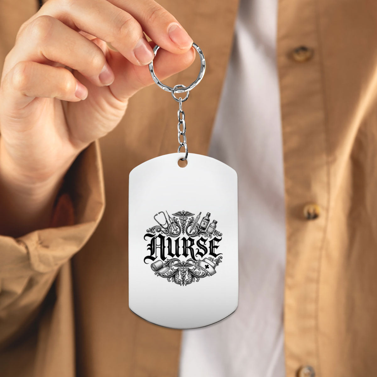 Nurse Aluminium Keychain