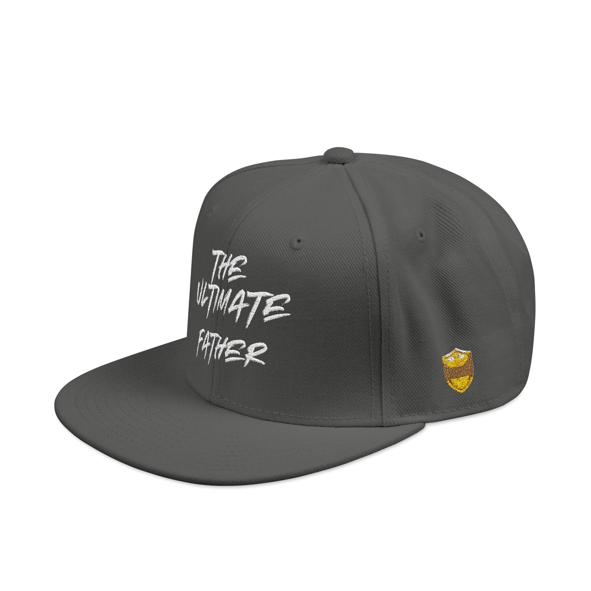 Snapback Hat — Embroidered “The Ultimate Father” Dad Cap with Gold Heart Accent