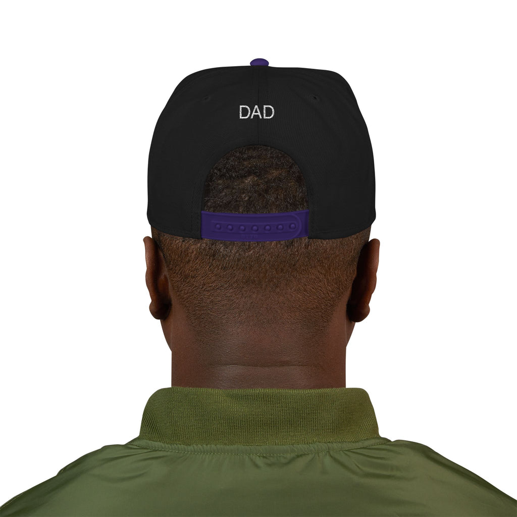 Snapback Hat — Embroidered “The Ultimate Father” Dad Cap with Gold Heart Accent