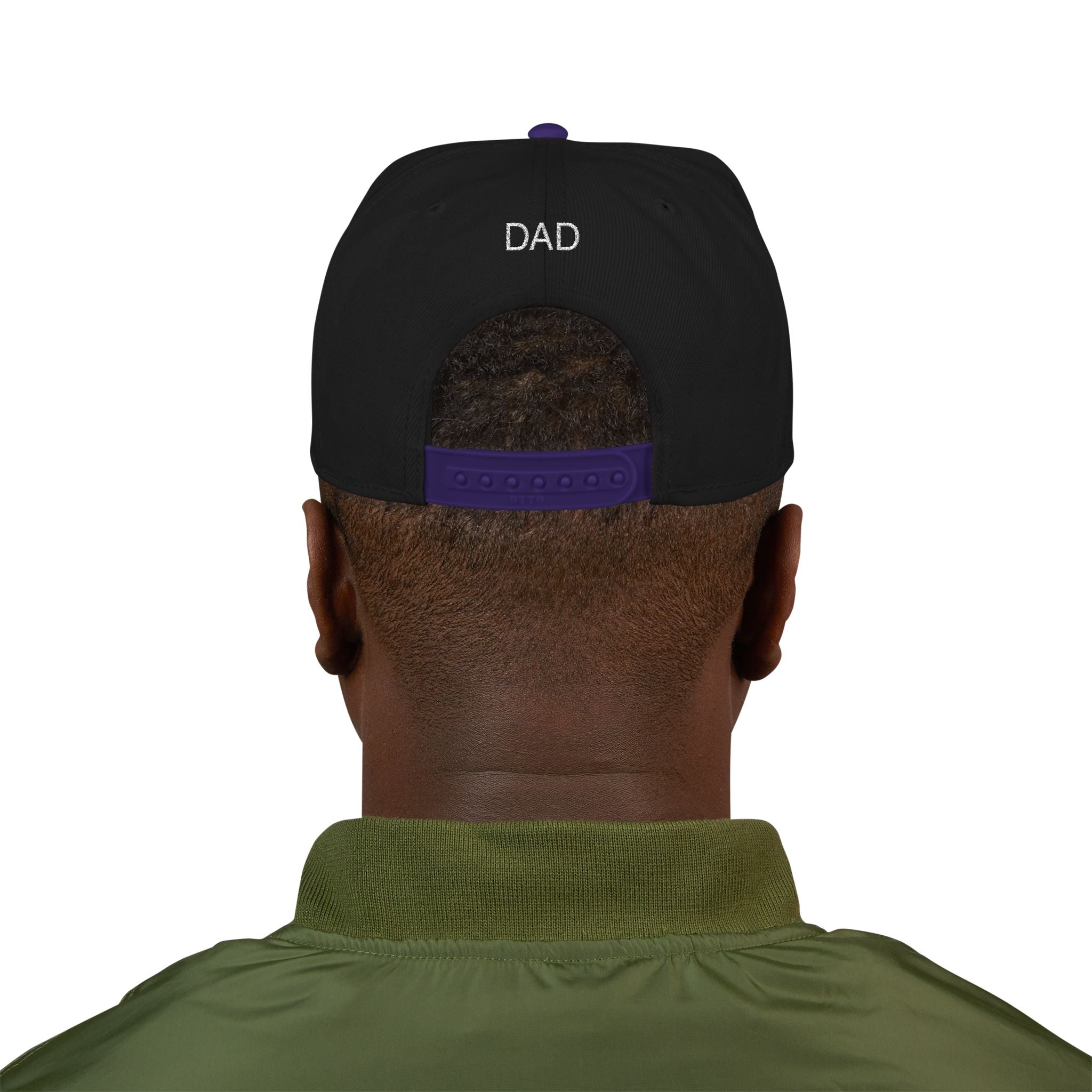 Snapback Hat — Embroidered “The Ultimate Father” Dad Cap with Gold Heart Accent