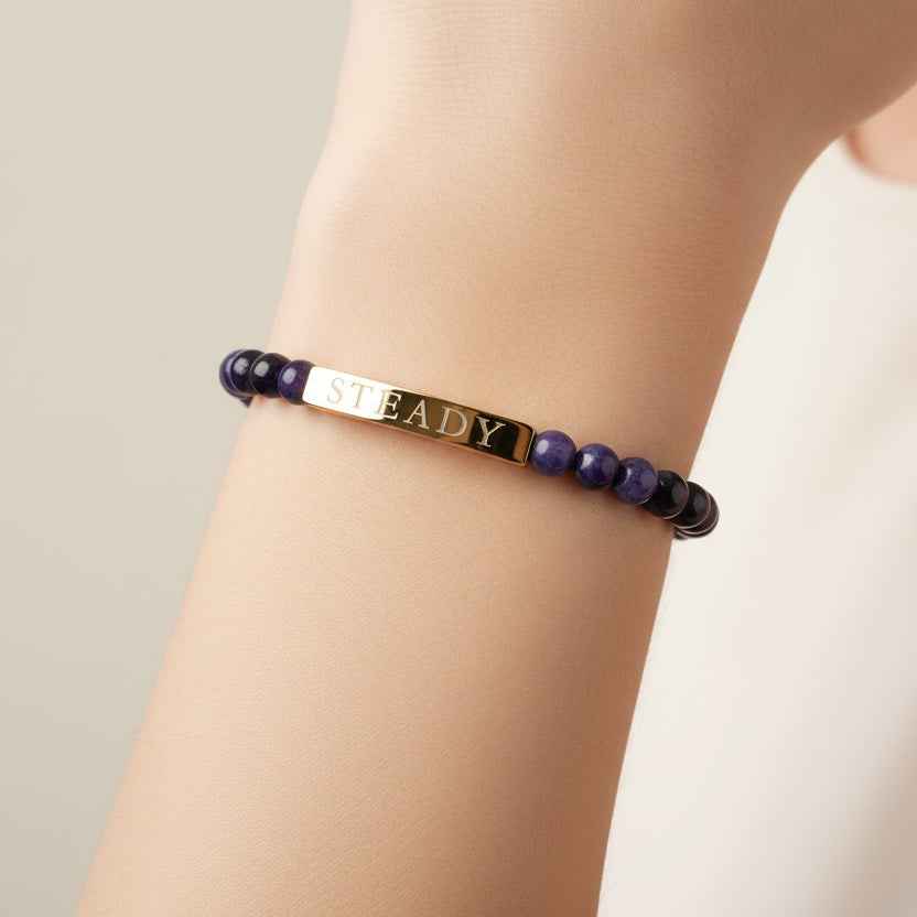 STEADY – Epilepsy Awareness Beaded Bracelet