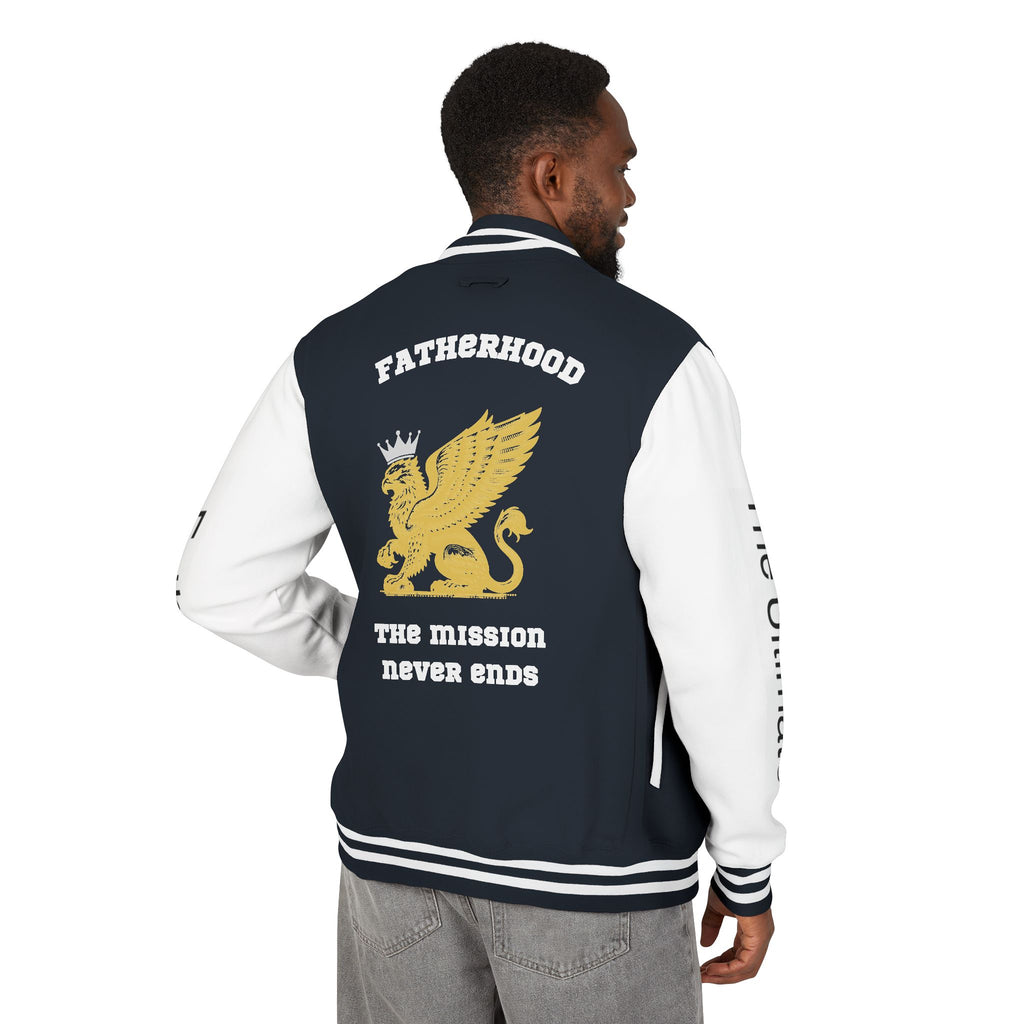 The Ultimate Father Letterman Jacket – 'New Dad' Graphic Varsity Jacket