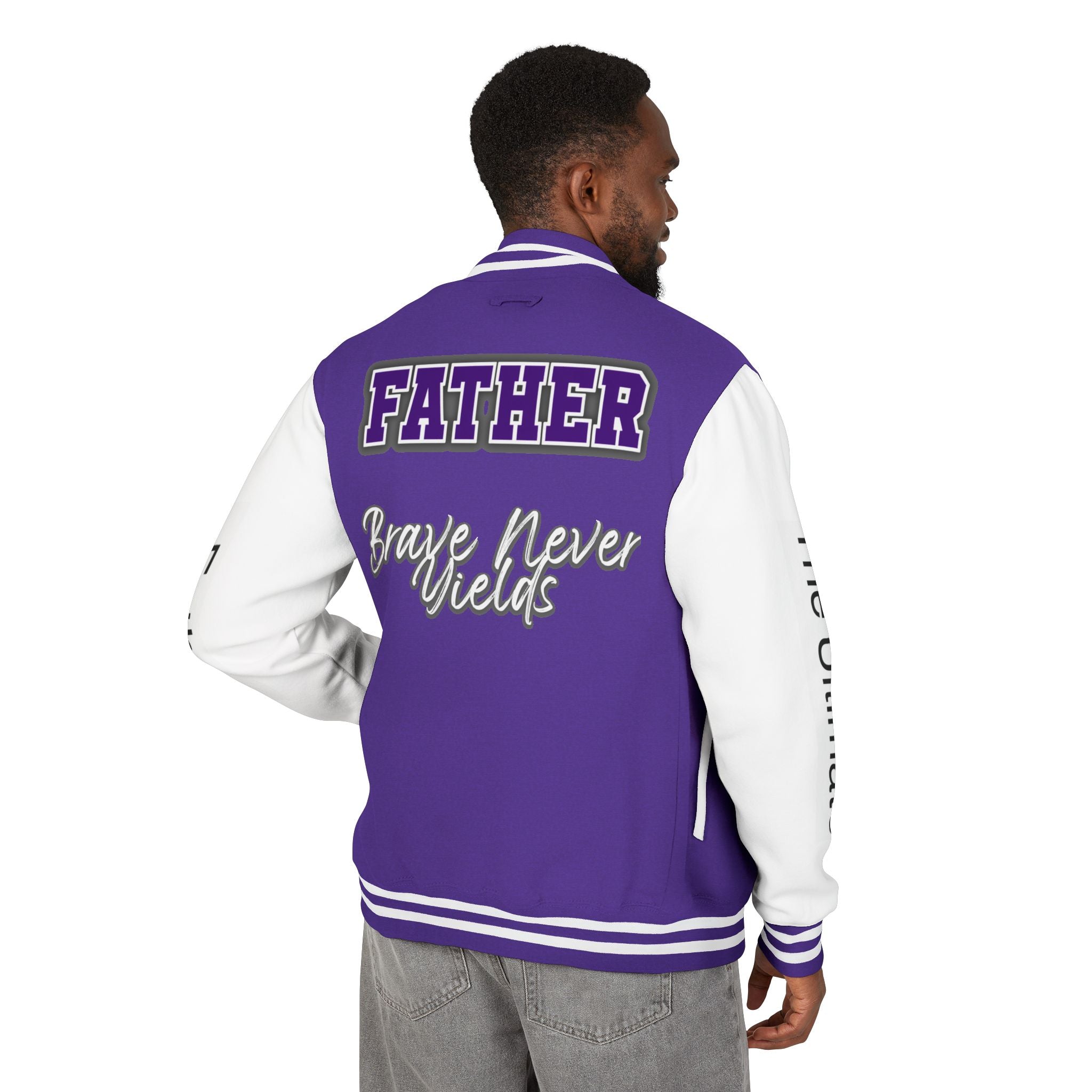 The Ultimate Father Letterman Jacket – Brave never yields
