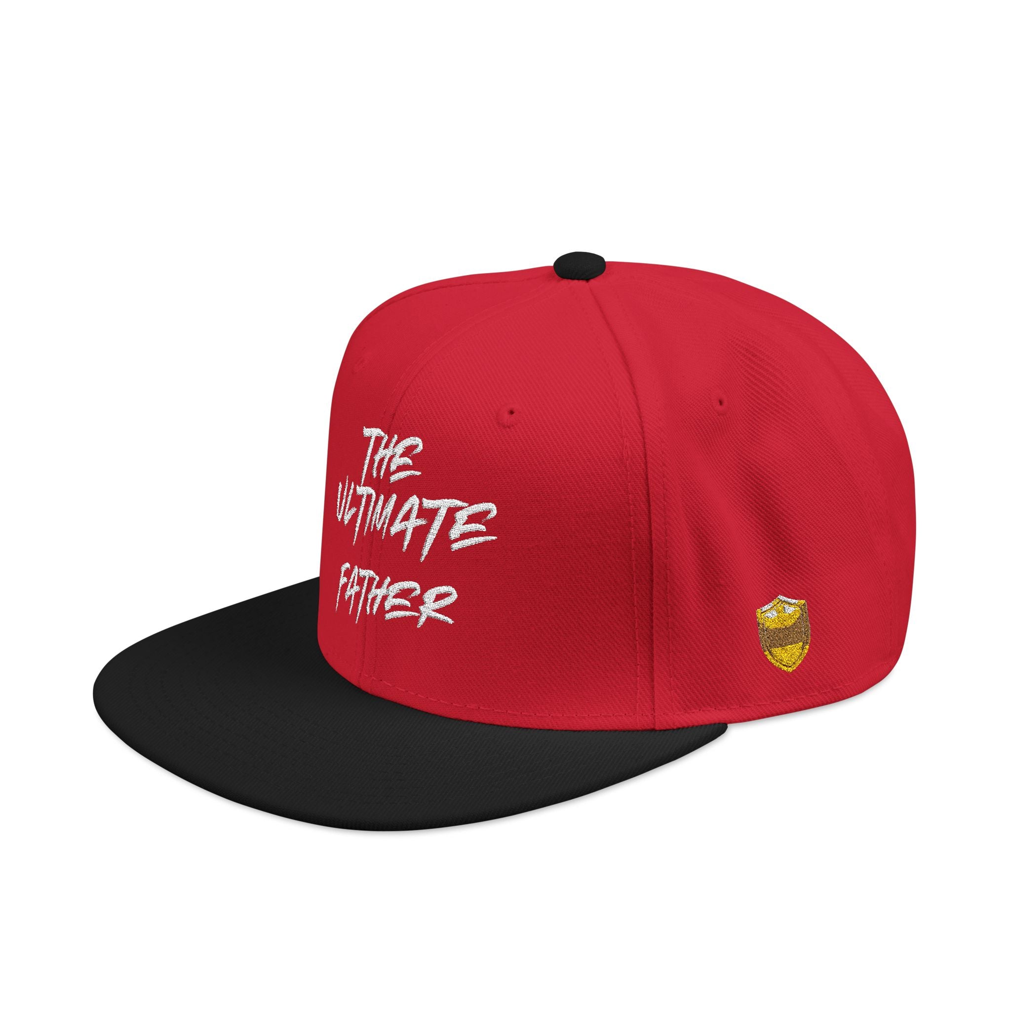 Snapback Hat — Embroidered “The Ultimate Father” Dad Cap with Gold Heart Accent