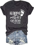Mama Shirts Women Mama Mommy Mom Bruh Shirt Mom Graphic Tshirt Mother'S Day Shirt Casual Short Sleeve Tops Tees