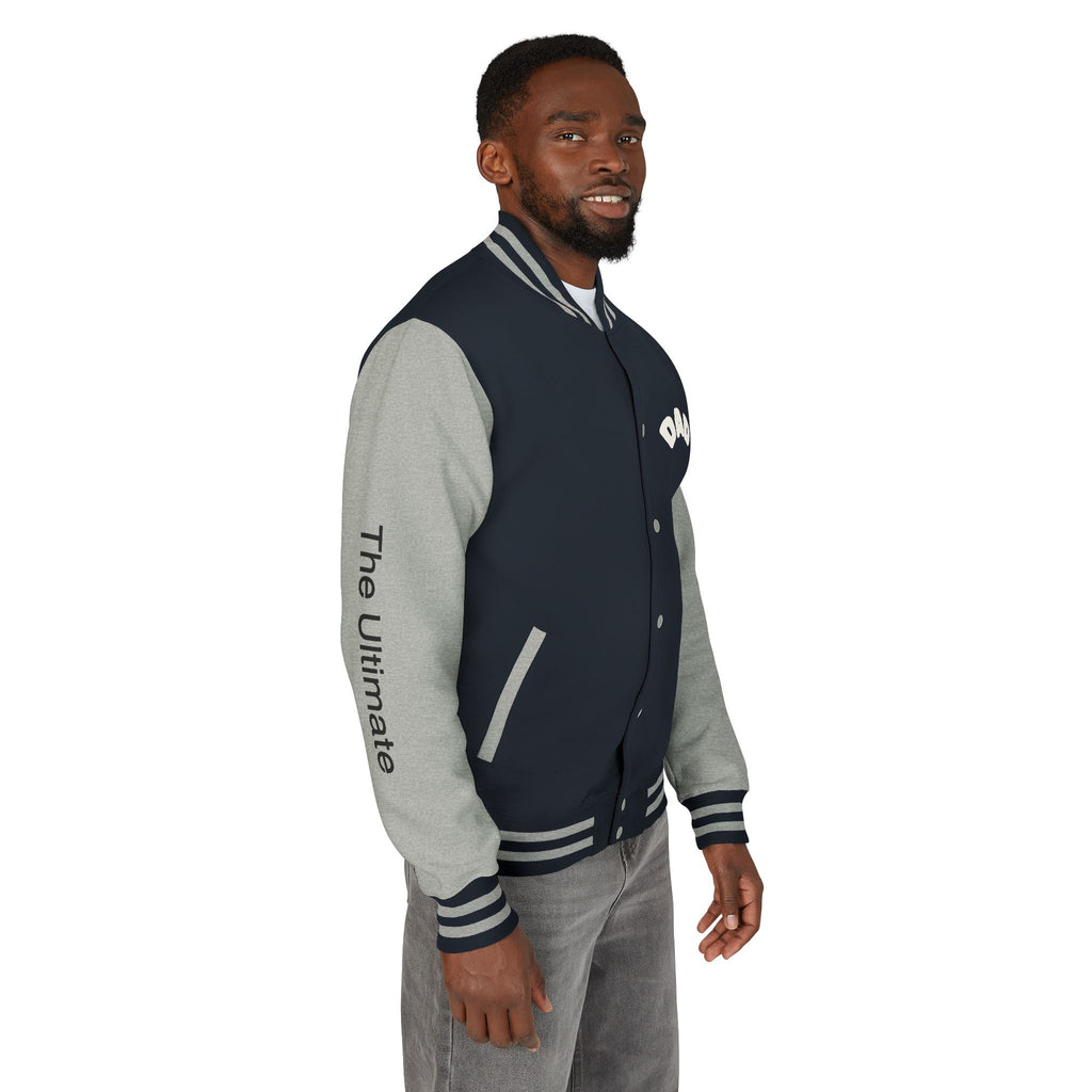 The Ultimate Father Letterman Jacket – 'New Dad' Graphic Varsity Jacket