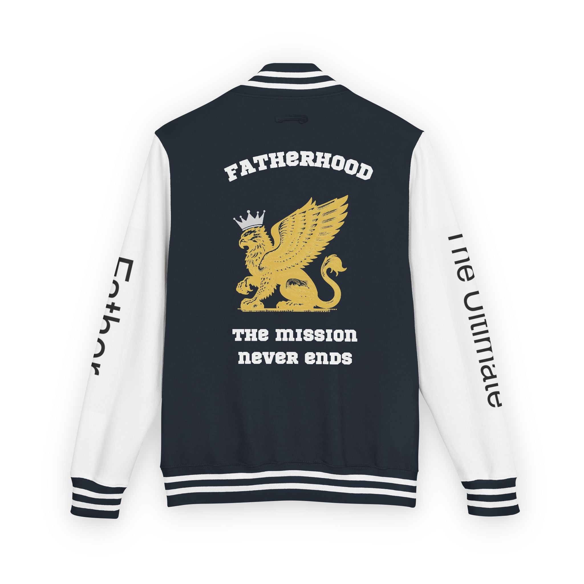 The Ultimate Father Letterman Jacket – 'New Dad' Graphic Varsity Jacket