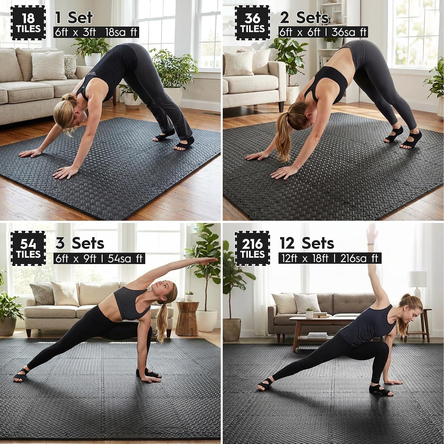 The Ultimate Puzzle for Grown-Ups: 18 Foam Tiles That Won't Disappear Under Your Couch, Perfect for Not Tripping Over Your Workout Gear!