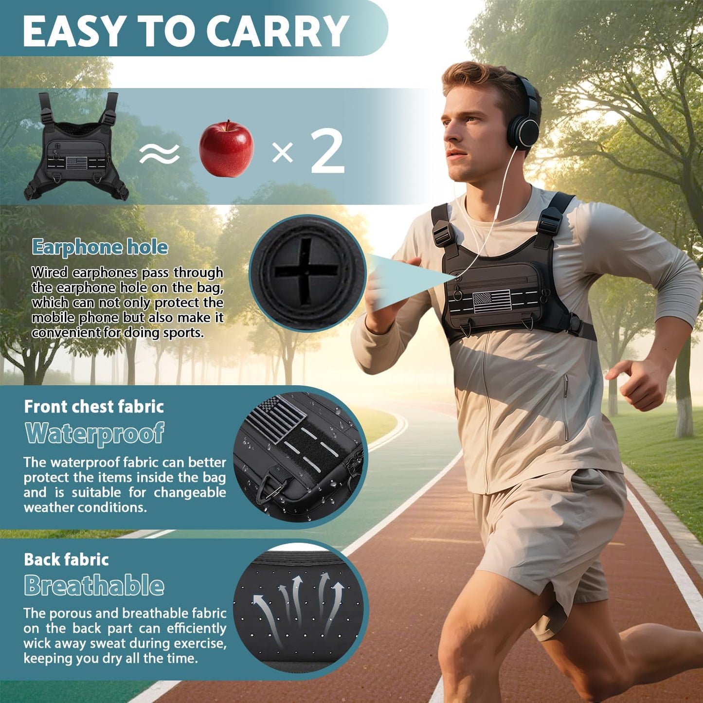 The Manly  Bag: Your Pocket-Sized Pal for Running, Cycling, and Keeping Your Phone Safe from Sweat (Also Holds Snacks - But Don't Tell the Gym!)