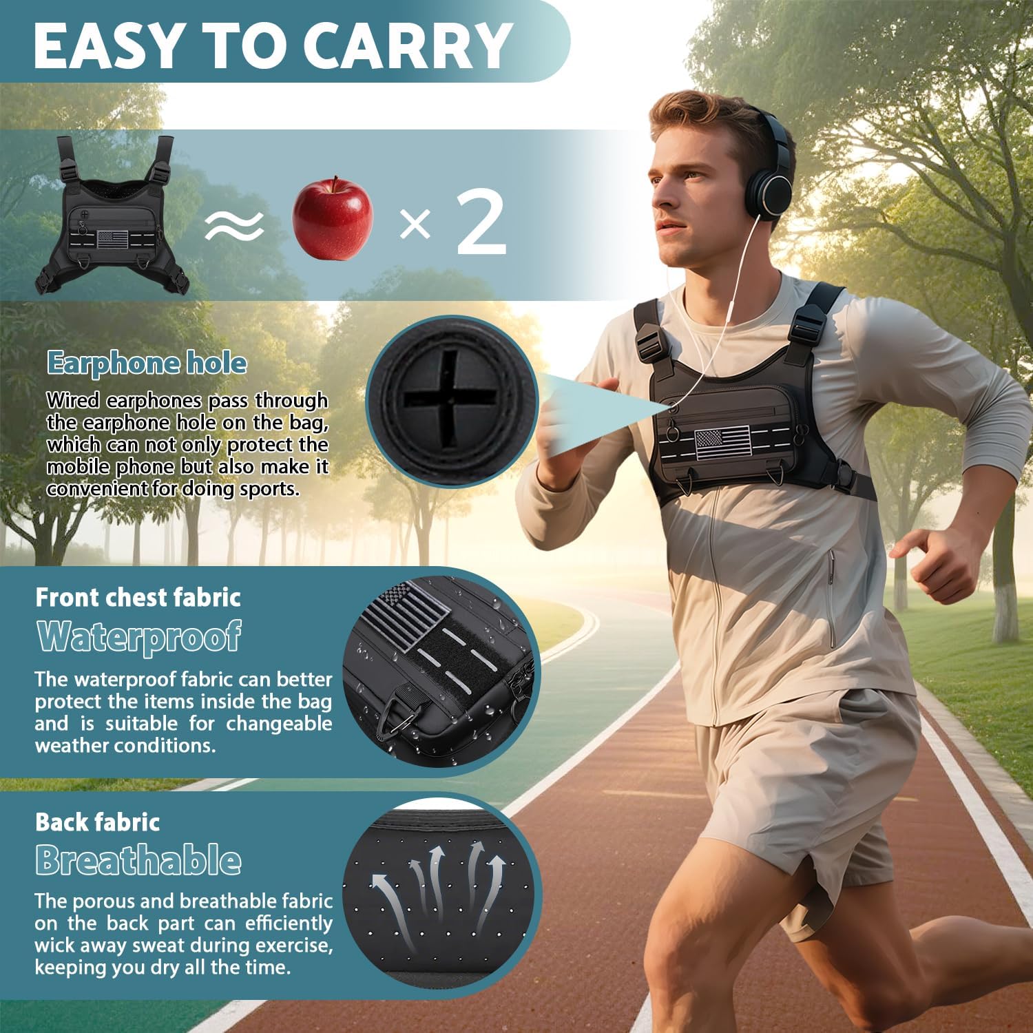 The Manly  Bag: Your Pocket-Sized Pal for Running, Cycling, and Keeping Your Phone Safe from Sweat (Also Holds Snacks - But Don't Tell the Gym!)