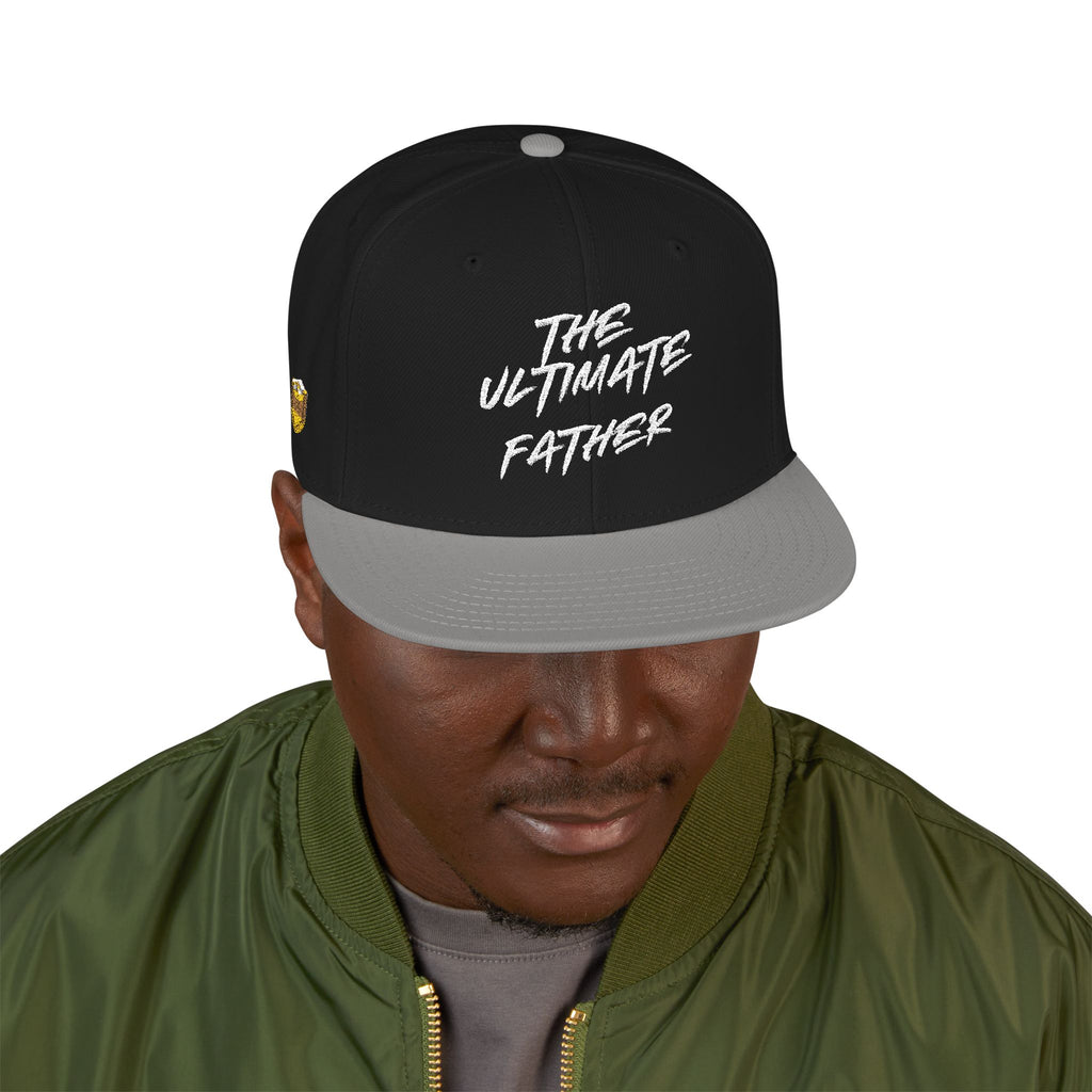 Snapback Hat — Embroidered “The Ultimate Father” Dad Cap with Gold Heart Accent