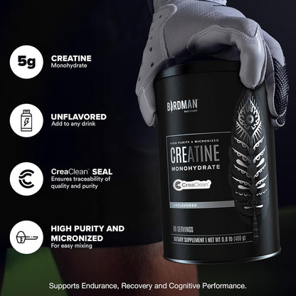 Micronized Creatine Monohydrate Powder, Muscle Recovery, Caffeine Free, Creatine Pre Workout, Vegan, Post Workout, Gluten Free, Sugar Free | 80 Servings (5 Grams Each) | 0.8Lb