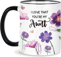 Aunt Gifts Mug 11Oz Aunt Birthday Gifts from Niece Nephew, Auntie Gift Ideas, Christian Positive Energy Inspirational Mothers Day Gift for Aunts, Auntie Coffee Tea Cup Microwave & Dishwasher Safe