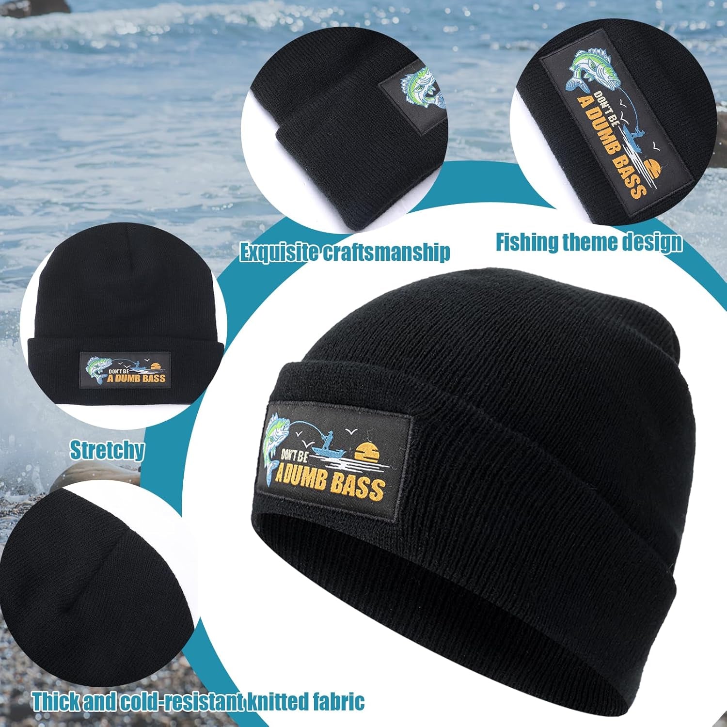 Fishing Hunting Camping Gifts Funny Hat Socks Tumbler Gift Box for Dad Husband Boyfriend Grandpa Fathers Day Birthday Christmas Black